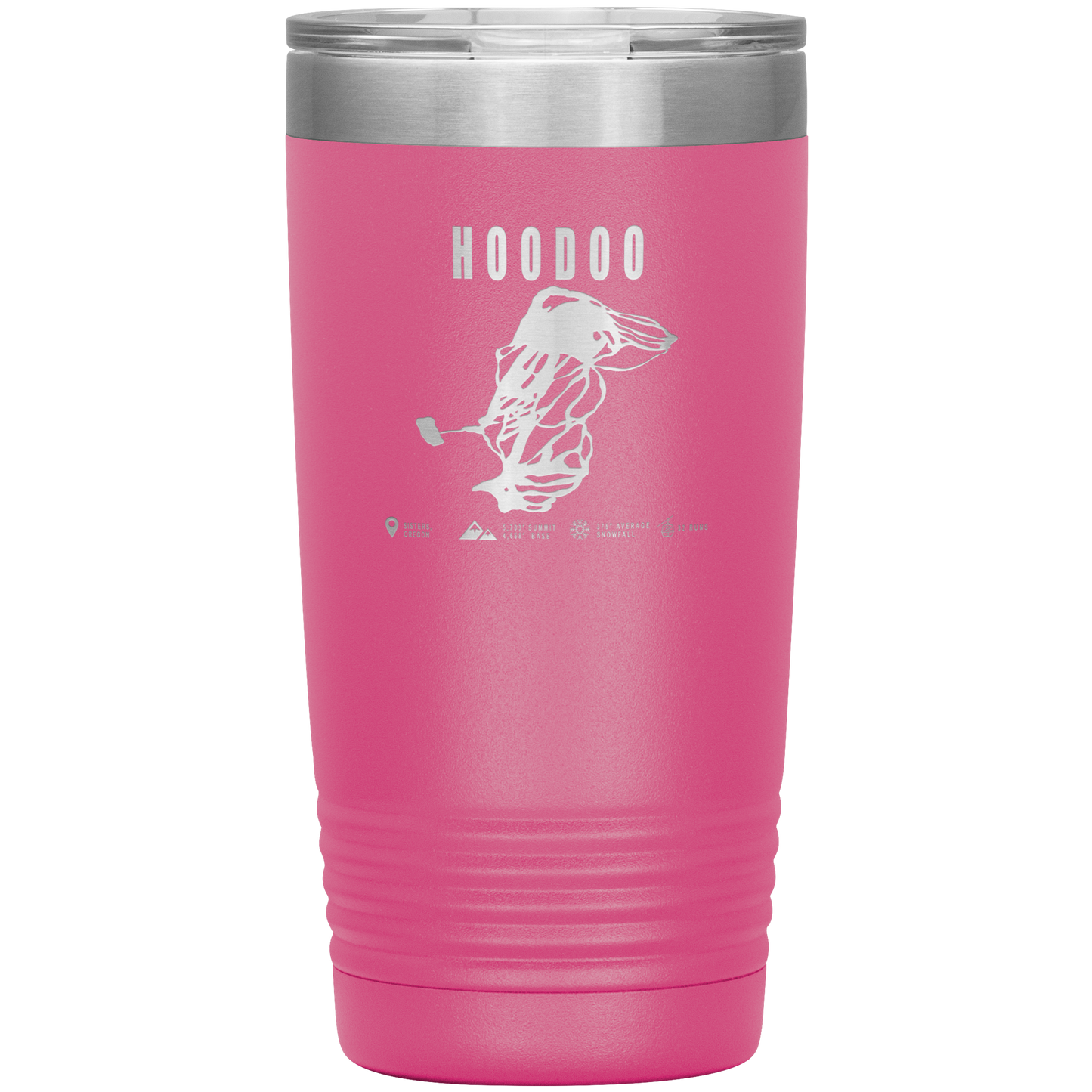 Hoodoo, Oregon Ski Trail Map 20oz Tumbler - Powderaddicts