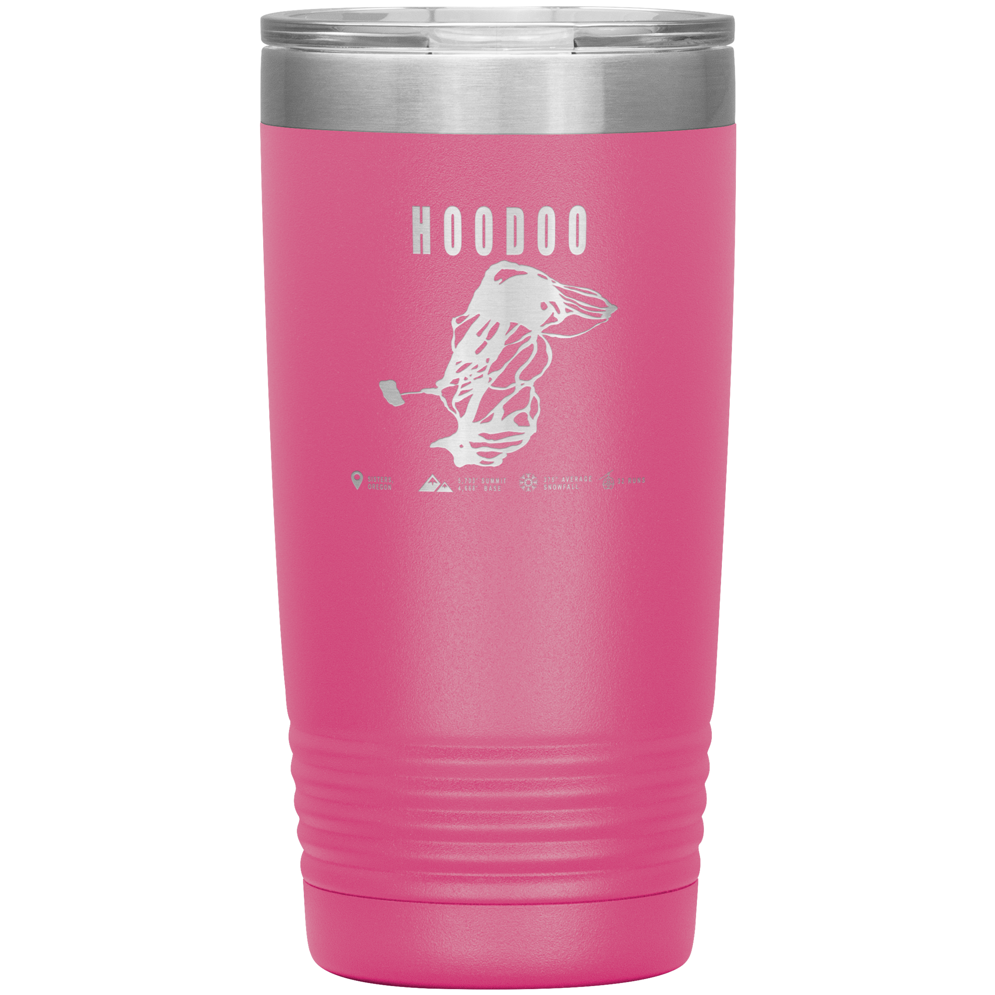 Hoodoo, Oregon Ski Trail Map 20oz Tumbler - Powderaddicts