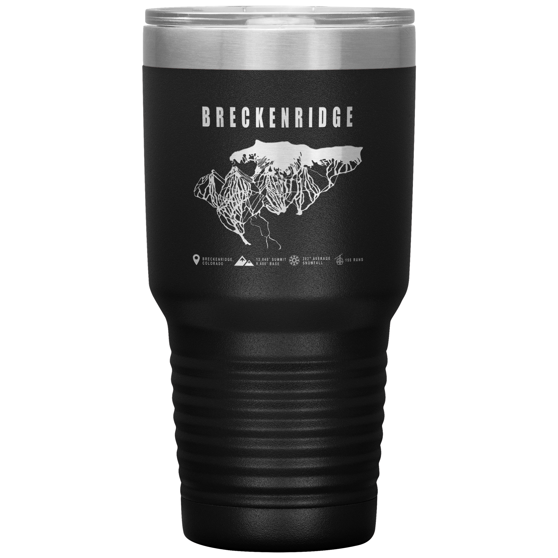 Breckenridge Colorado Ski Trail Map 30oz Tumbler - Powderaddicts