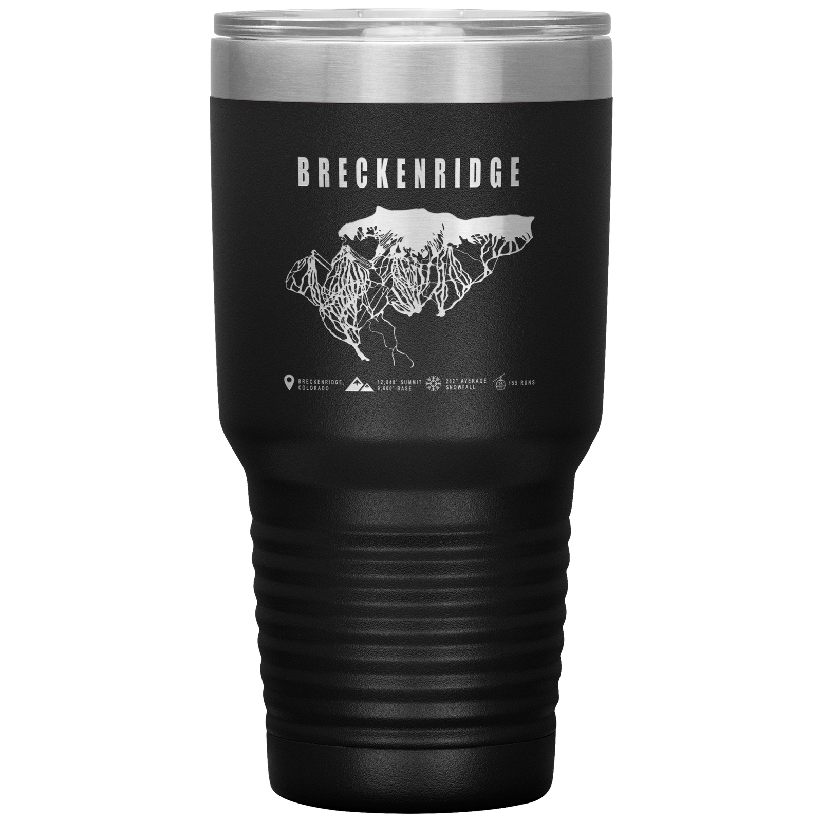 Breckenridge Colorado Ski Trail Map 30oz Tumbler - Powderaddicts