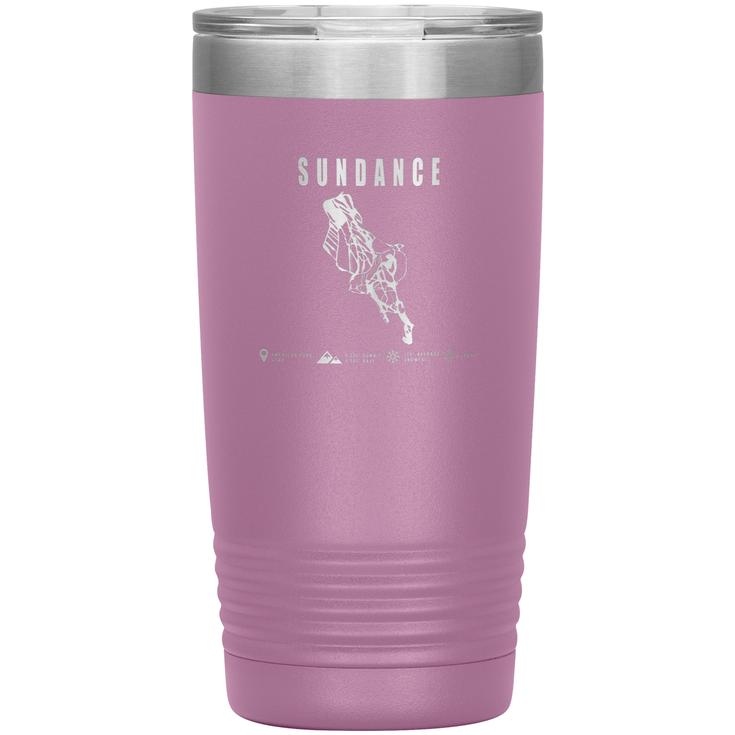 Sundance,Utah Ski Trail Map 20oz Tumbler - Powderaddicts