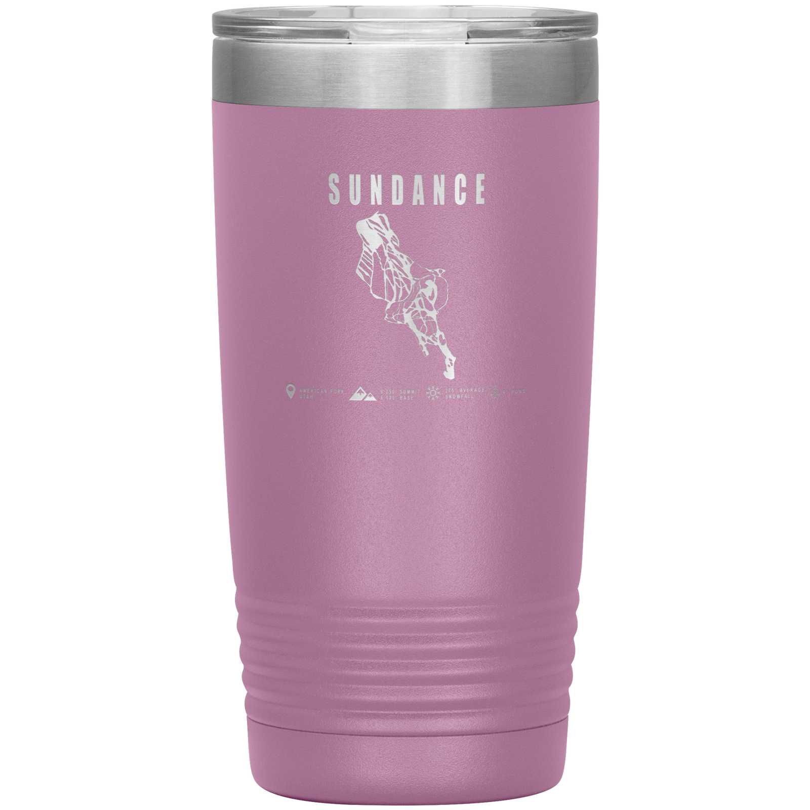 Sundance,Utah Ski Trail Map 20oz Tumbler - Powderaddicts