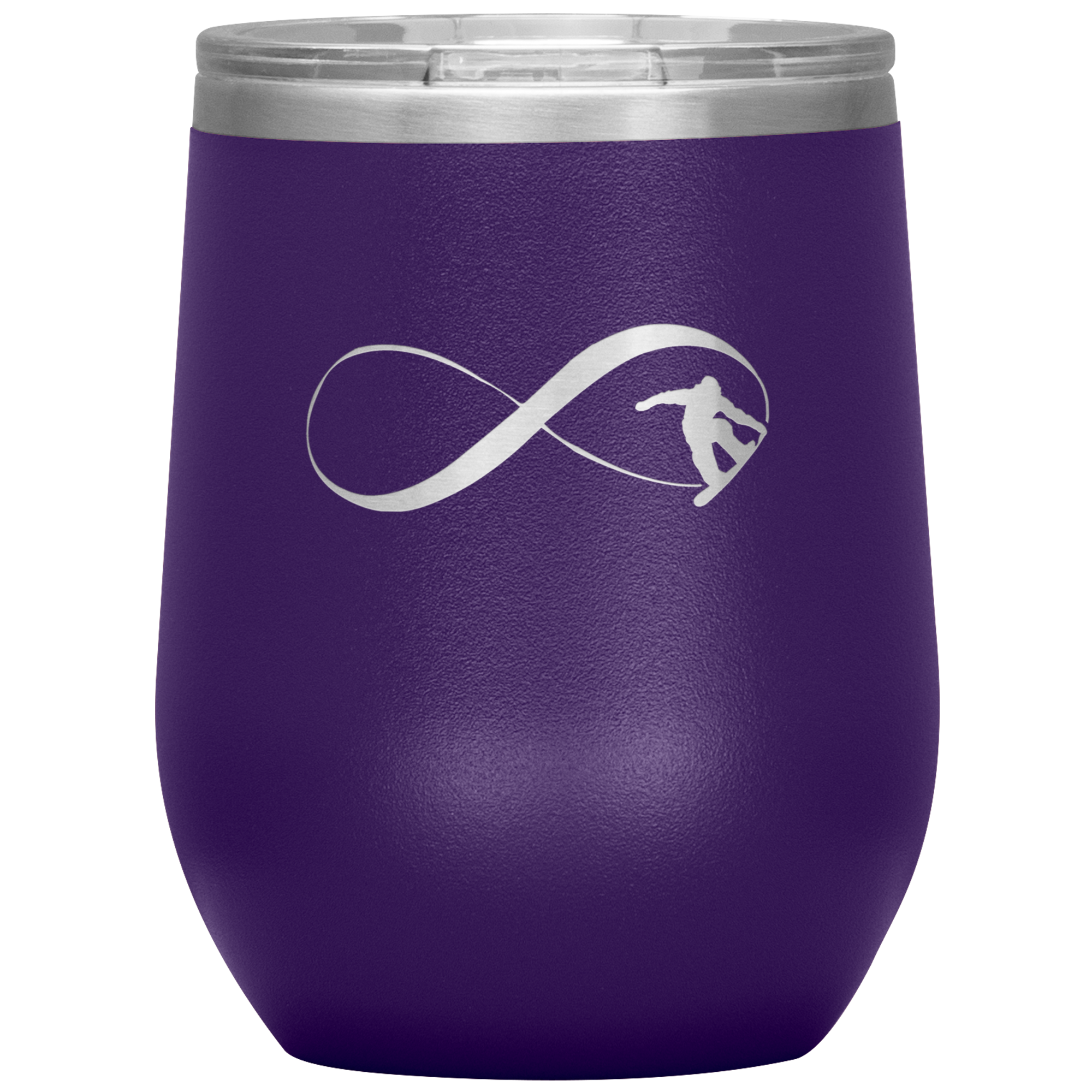 Infinity Snowboard Wine 12oz Tumbler - Powderaddicts