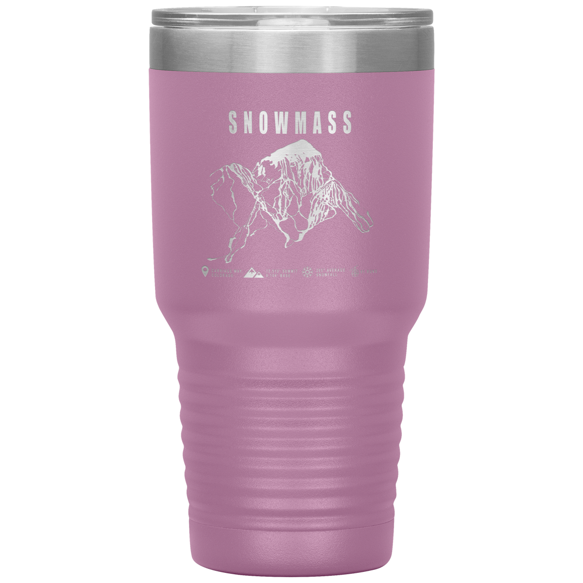 Snowmass Colorado Ski Trail Map 30oz Tumbler - Powderaddicts