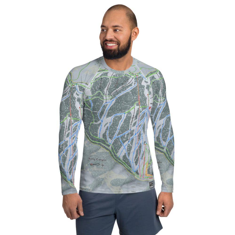 Kelly Canyon, Idaho Ski Trail Map Men's Base Layer Top