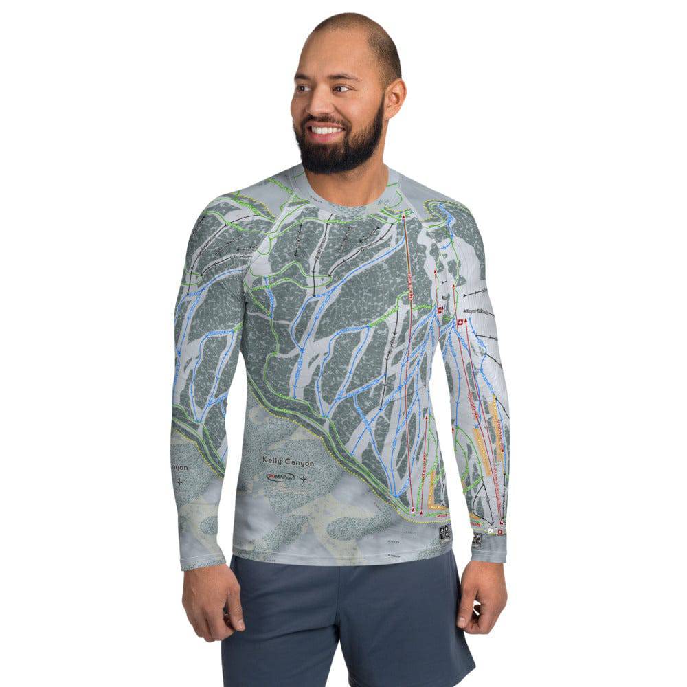 Kelly Canyon, Idaho Ski Trail Map Men's Base Layer Top