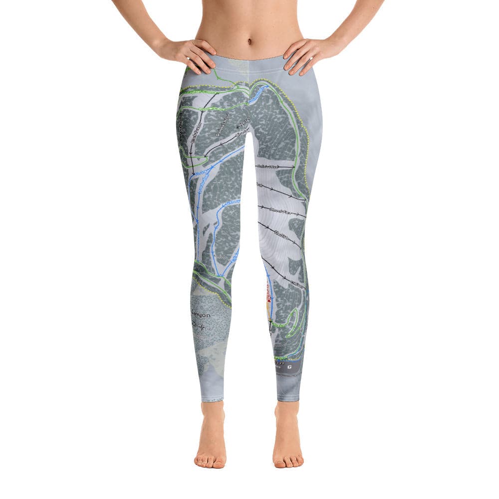 Kelly Canyon, Idaho Ski Trail Map Women's Base Layer Bottom - Powderaddicts