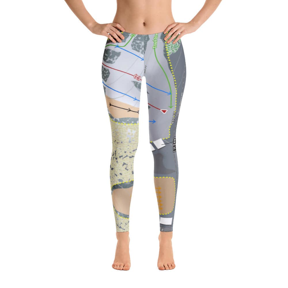 Kewaunee Winter Park, Wisconsin Ski Trail Map Women's Base Layer Bottom - Powderaddicts
