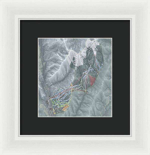 Keystone Ski Trail Map - Framed Print - Powderaddicts