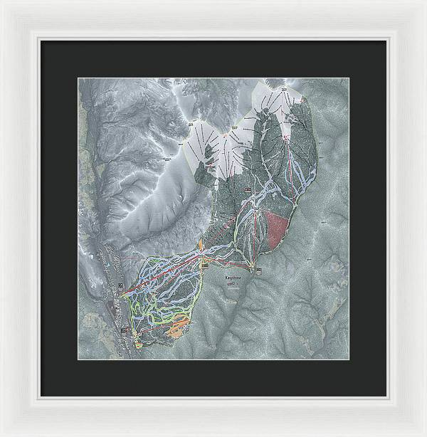 Keystone Ski Trail Map - Framed Print - Powderaddicts