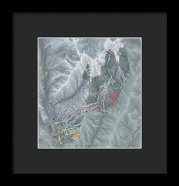 Keystone Ski Trail Map - Framed Print - Powderaddicts