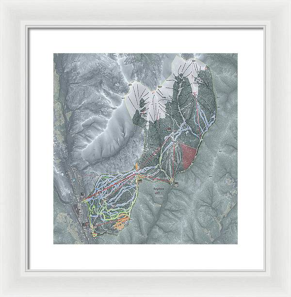 Keystone Ski Trail Map - Framed Print - Powderaddicts