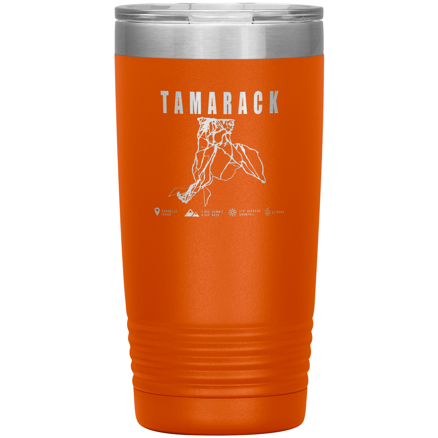 Tamarack Idaho Ski Trail Map 20oz Tumbler - Powderaddicts