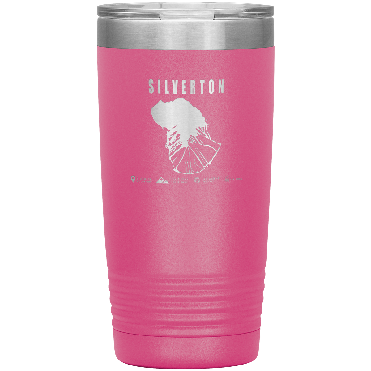 Silverton Colorado Ski Trail Map 20oz Tumbler - Powderaddicts