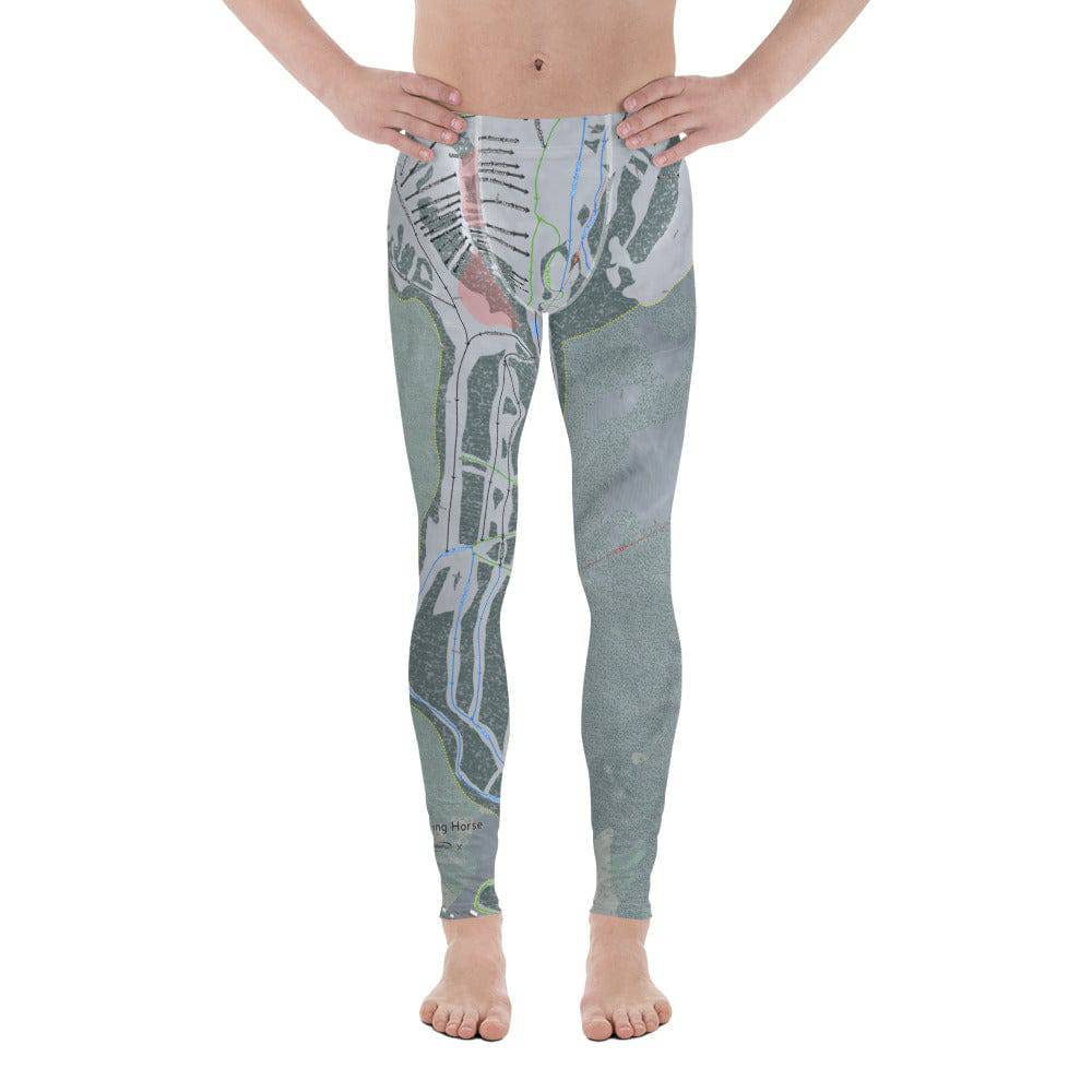 Kicking Horse, British Columbia Ski Trail Map Men's Base Layer Bottom