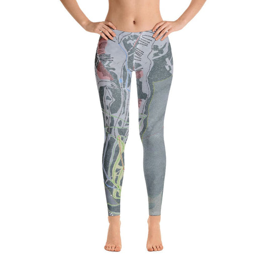 Kicking Horse, British Columbia Ski Trail Map Women's Base Layer Bottom - Powderaddicts