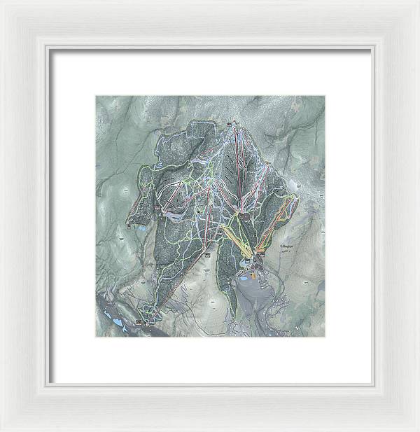 Killington Ski Trail Map - Framed Print - Powderaddicts