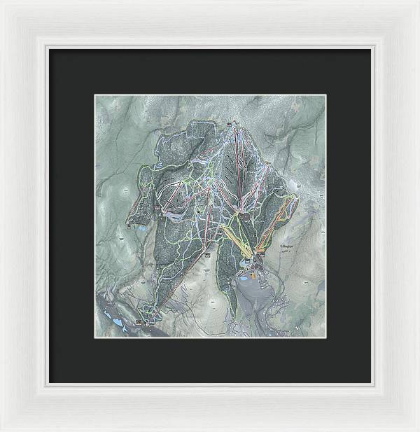 Killington Ski Trail Map - Framed Print - Powderaddicts