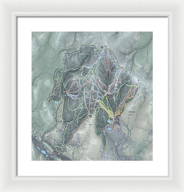 Killington Ski Trail Map - Framed Print - Powderaddicts