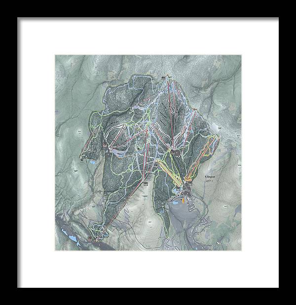 Killington Ski Trail Map - Framed Print - Powderaddicts