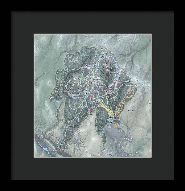 Killington Ski Trail Map - Framed Print - Powderaddicts