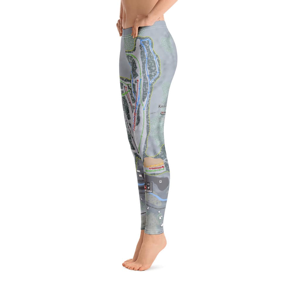 Kissing Bridge, New York Ski Trail Map Women's Base Layer Bottom - Powderaddicts