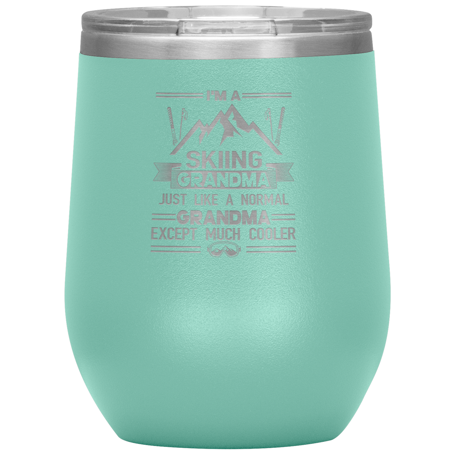 I'm A Skiing Grandma Wine 12oz Tumbler - Powderaddicts