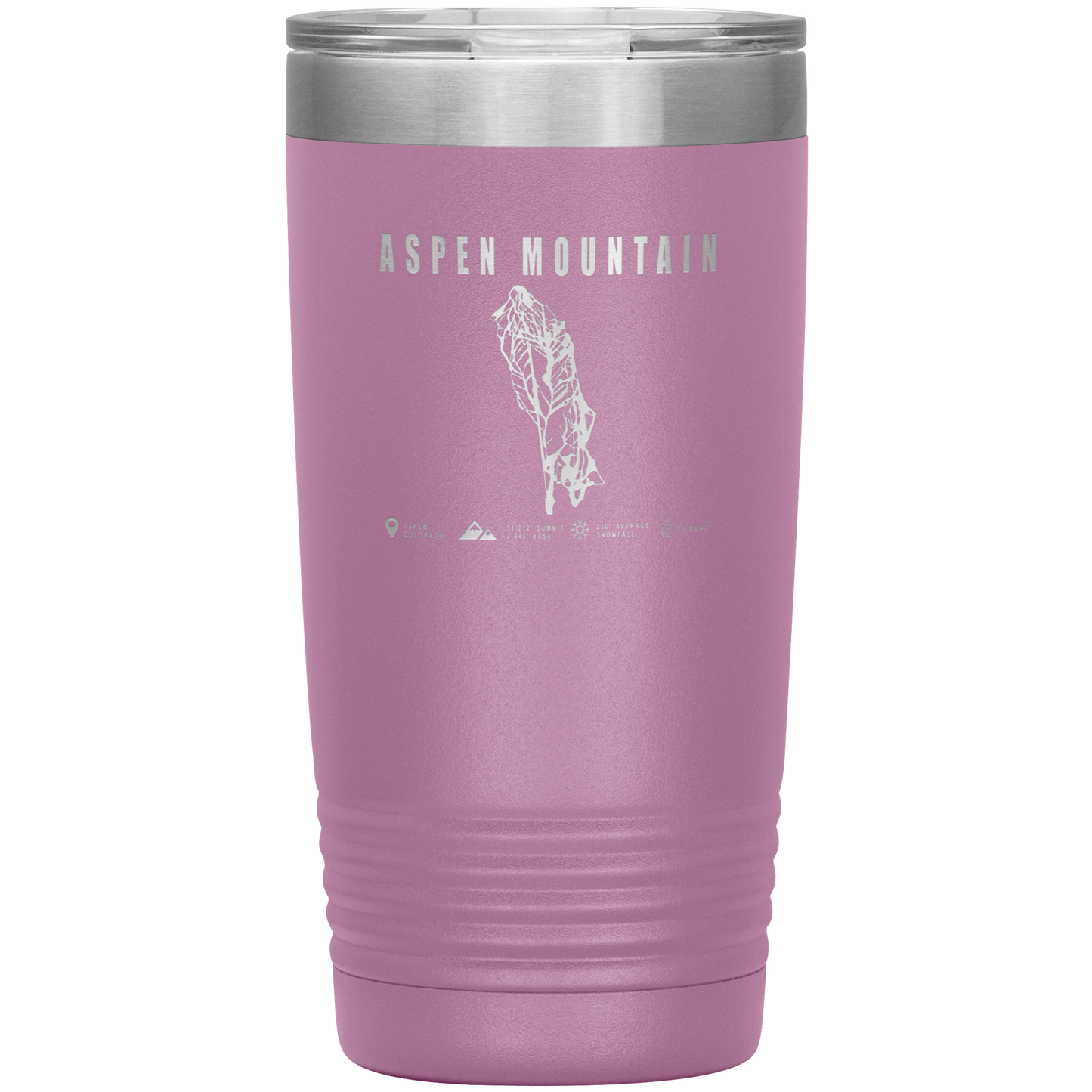 Aspen Mountain Colorado Ski Trail Map 20oz Tumbler - Powderaddicts