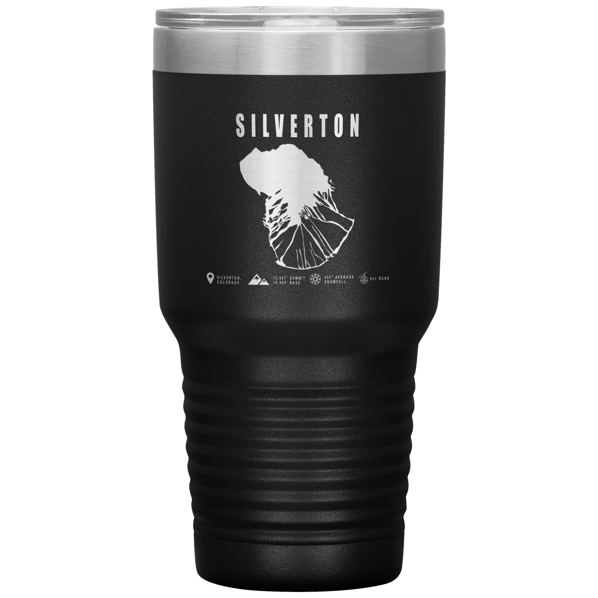 Silverton Colorado Ski Trail Map 30oz Tumbler