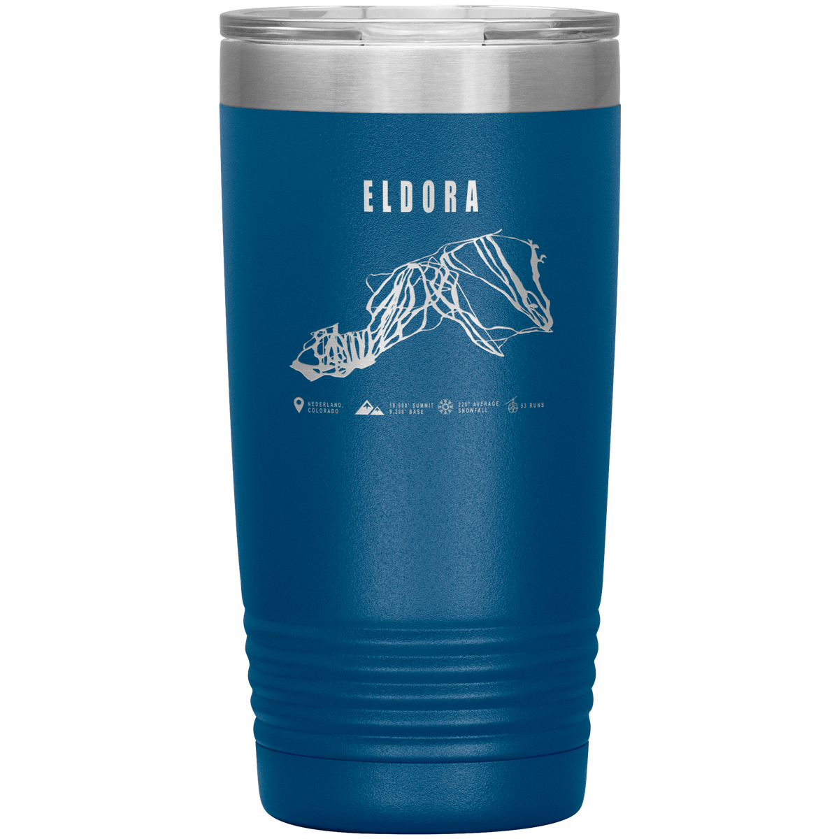 Eldora Colorado Ski Trail Map 20oz Tumbler - Powderaddicts