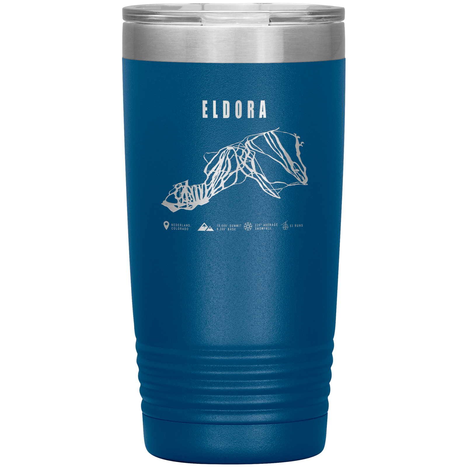 Eldora Colorado Ski Trail Map 20oz Tumbler - Powderaddicts