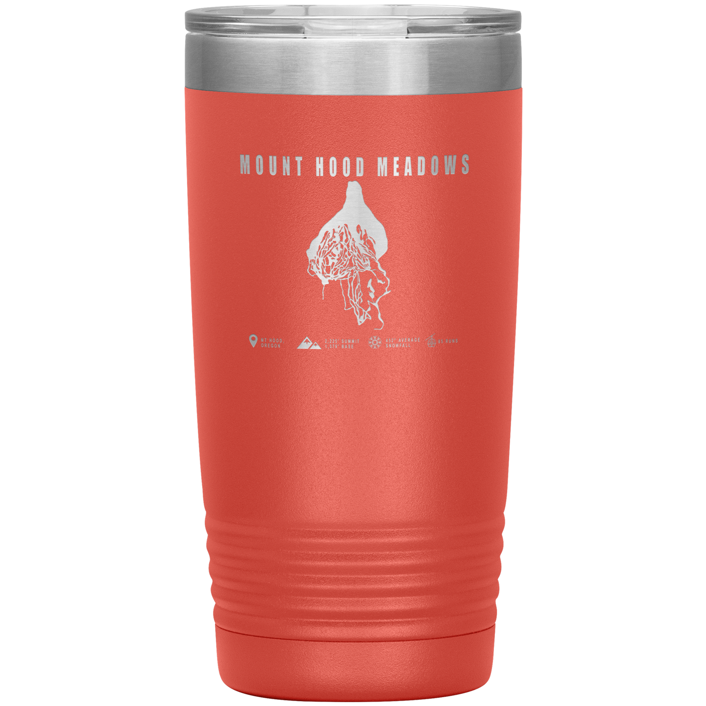 Mount Hood Meadows, Oregon Ski Trail Map 20oz Tumbler - Powderaddicts