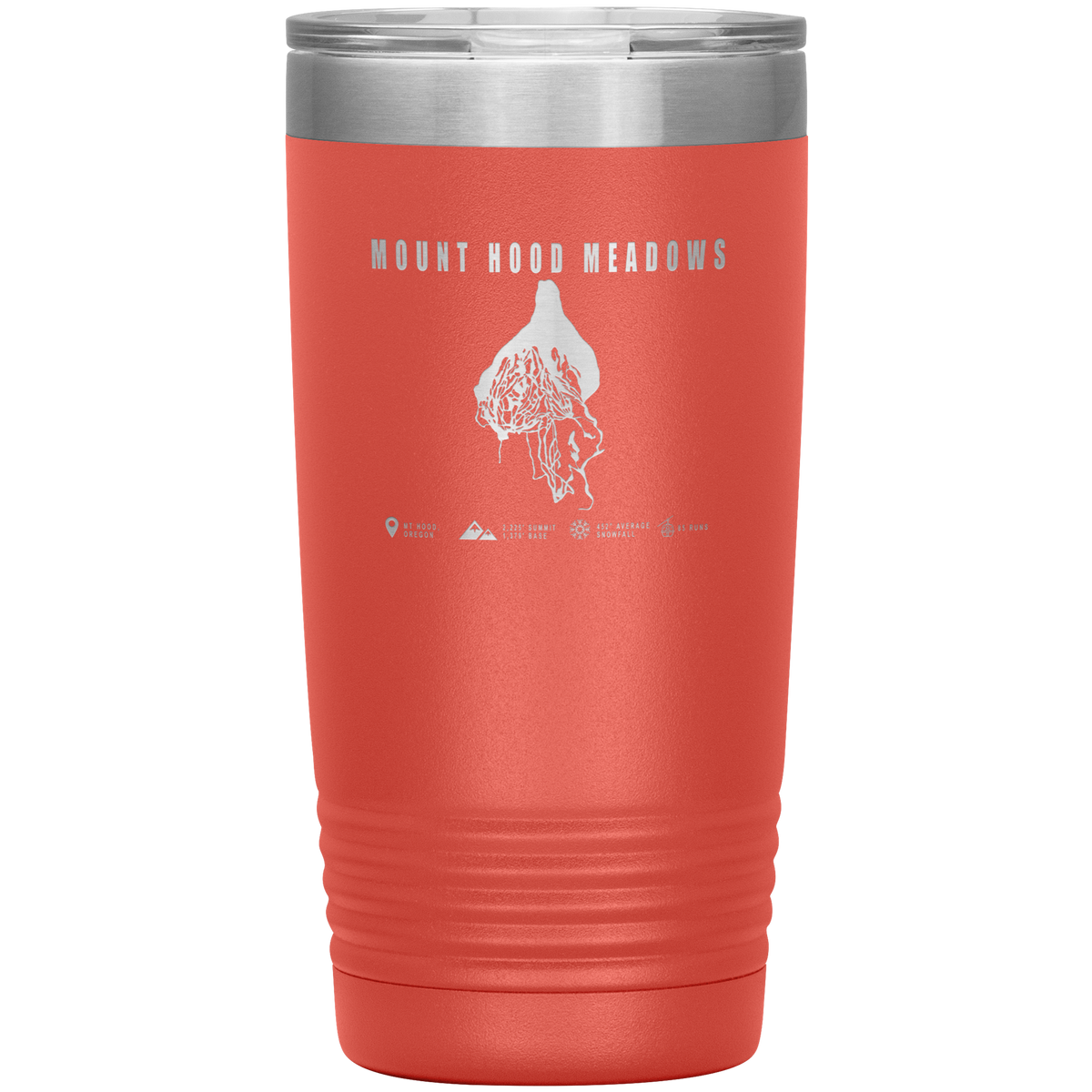 Mount Hood Meadows, Oregon Ski Trail Map 20oz Tumbler - Powderaddicts