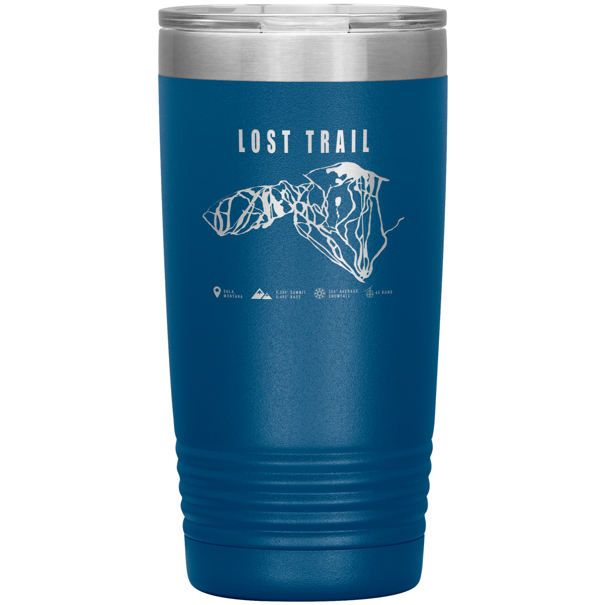 Lost Trail Montana Ski Trail Map 20oz Tumbler - Powderaddicts