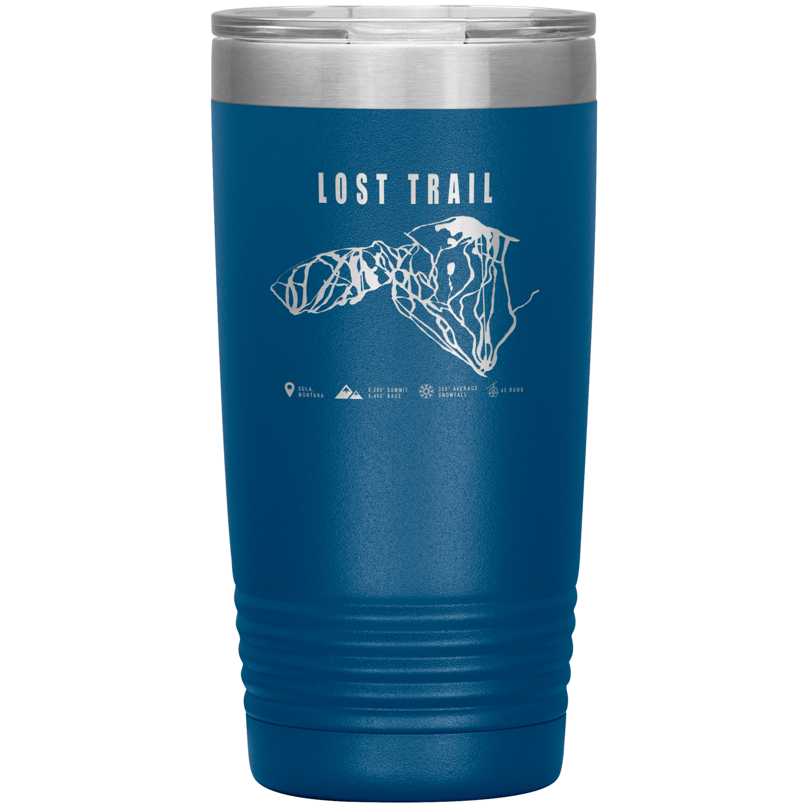 Lost Trail Montana Ski Trail Map 20oz Tumbler - Powderaddicts