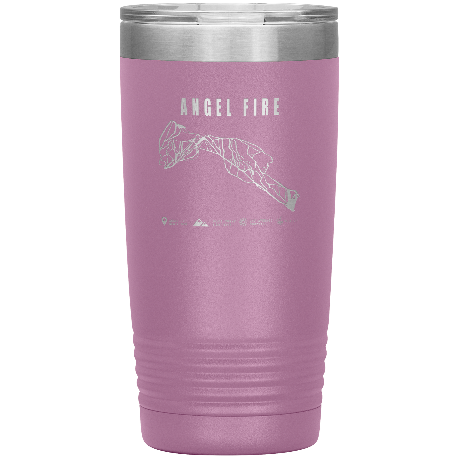 Angel Fire, New Mexico Ski Trail Map 20oz Tumbler - Powderaddicts