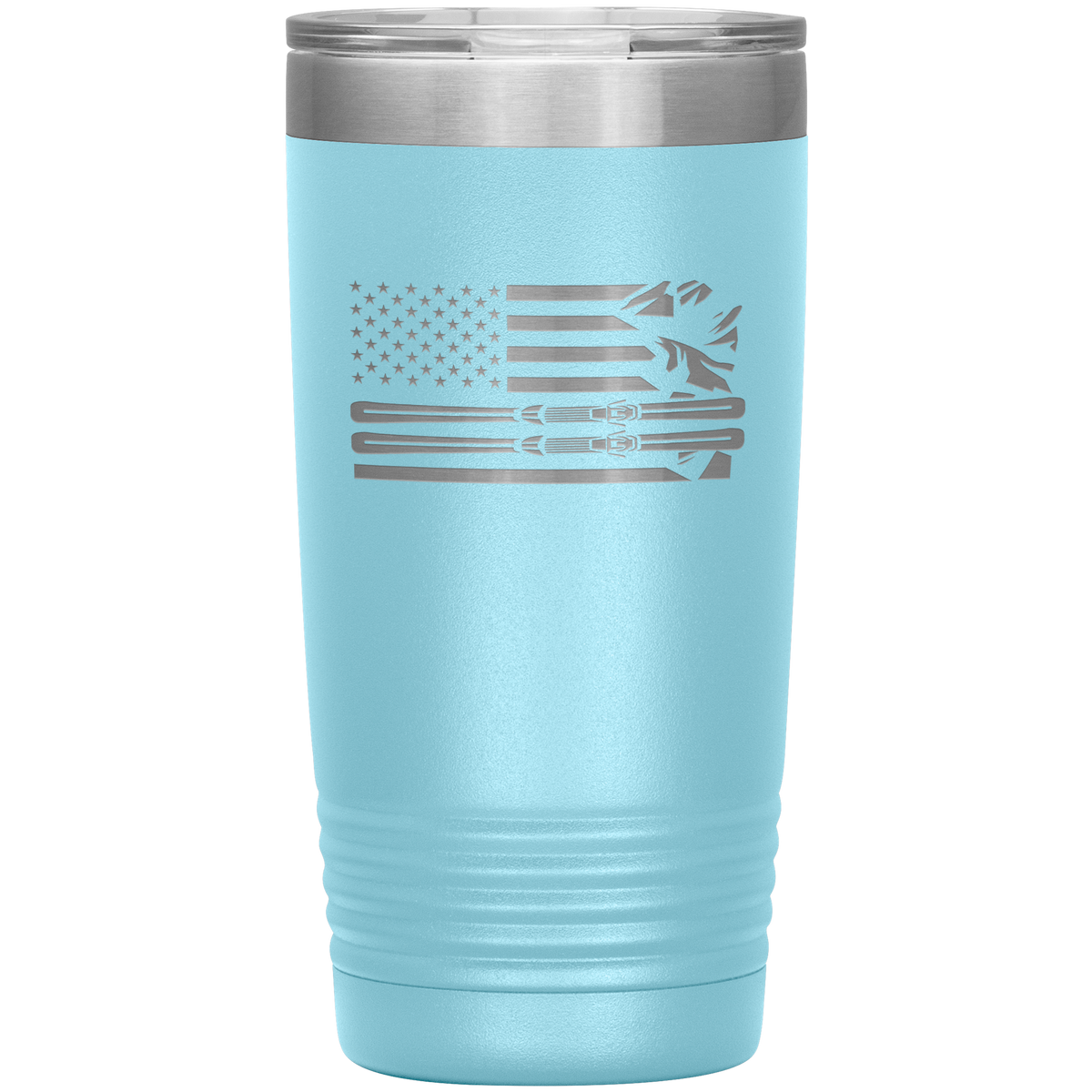 USA Ski Flag 20oz Tumbler - Powderaddicts
