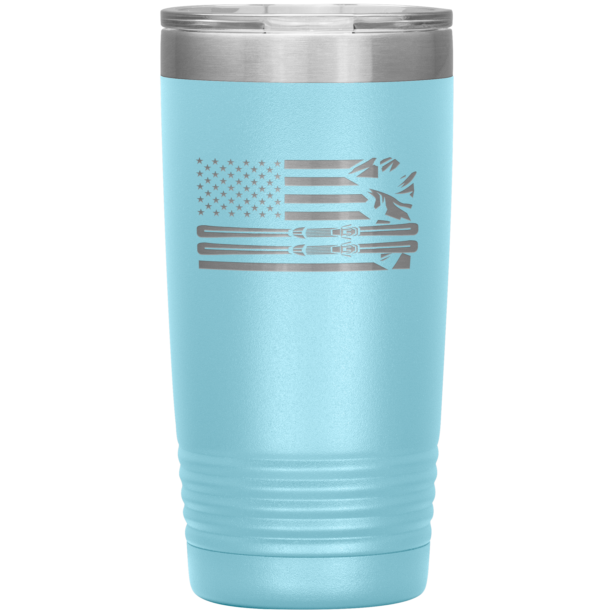 USA Ski Flag 20oz Tumbler - Powderaddicts