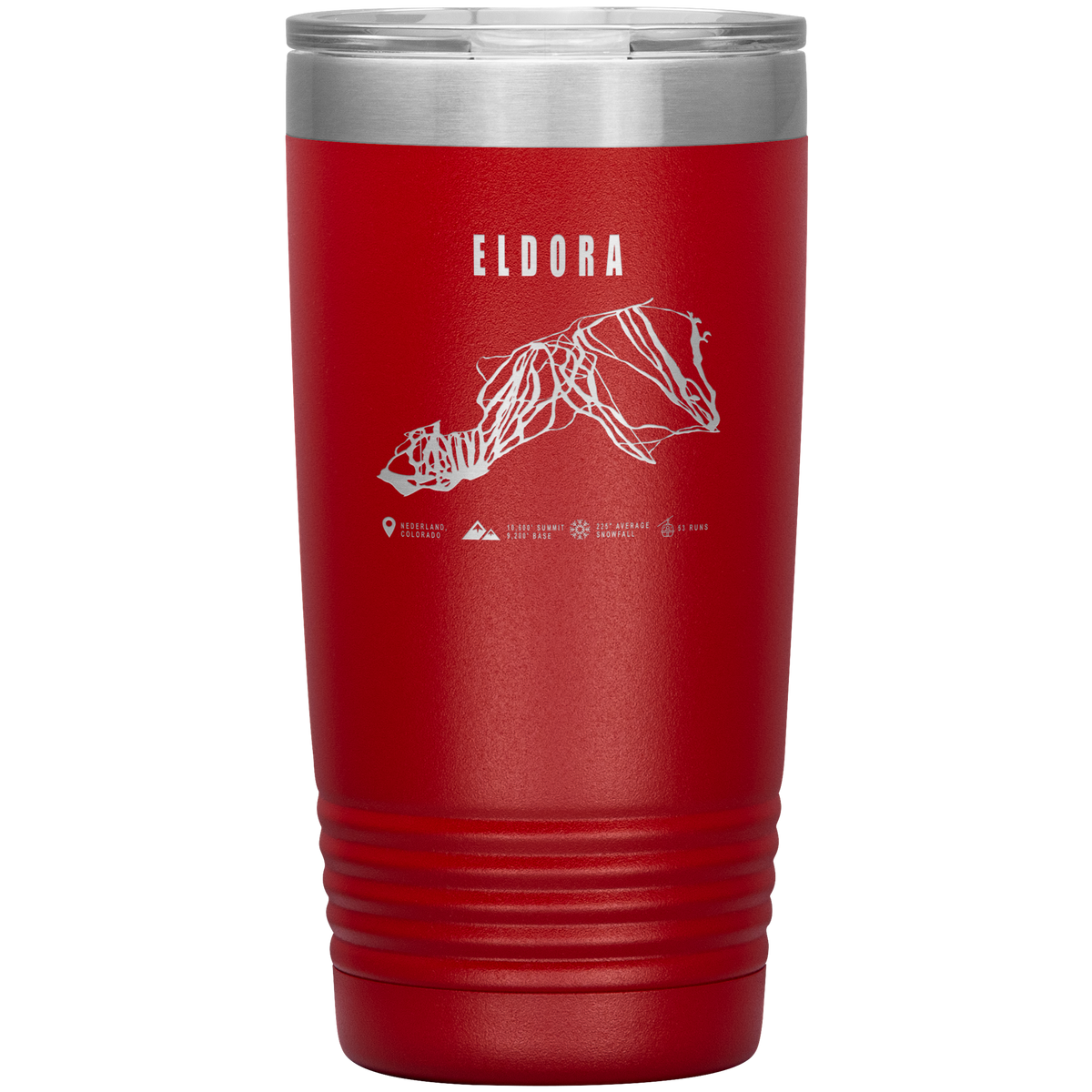 Eldora Colorado Ski Trail Map 20oz Tumbler - Powderaddicts