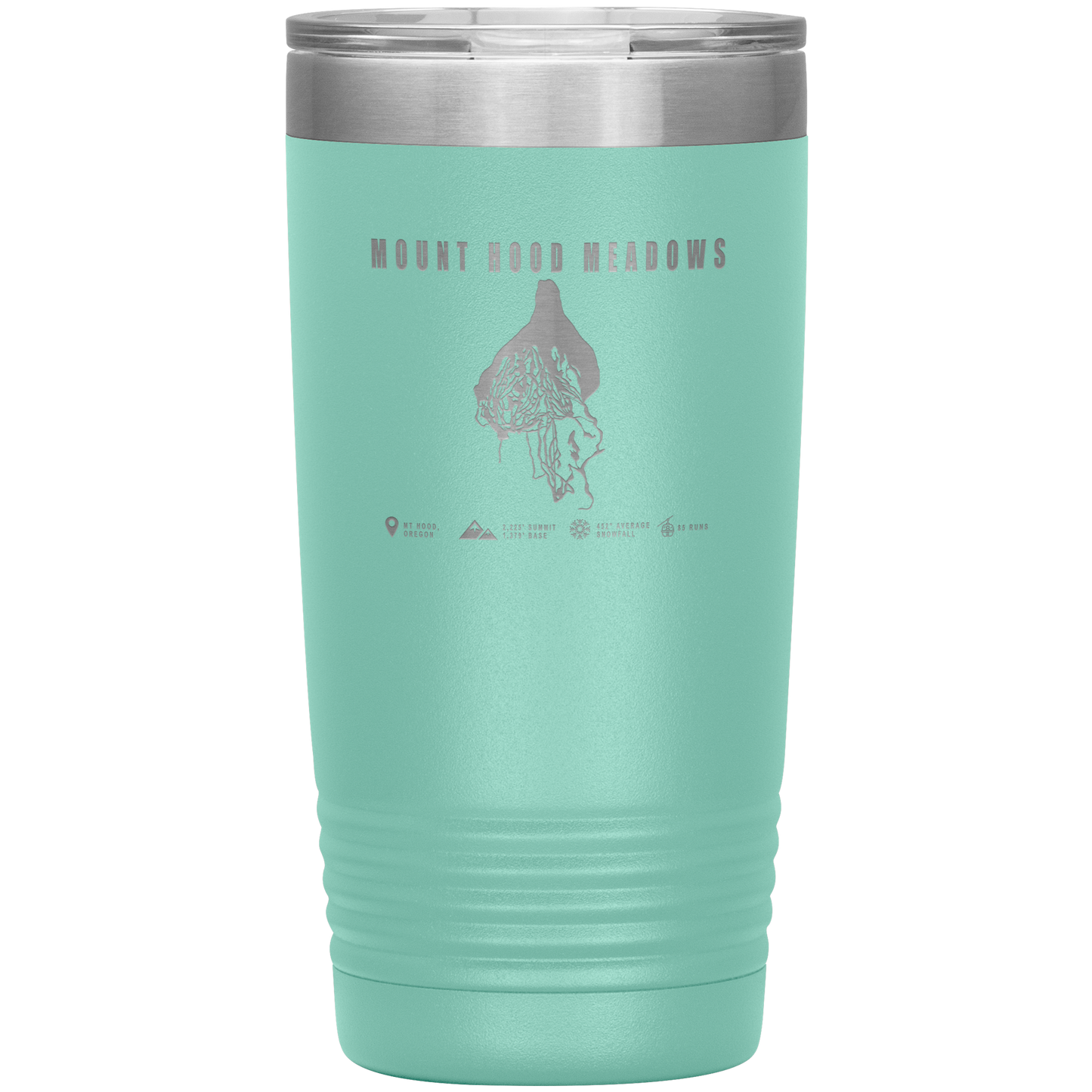 Mount Hood Meadows, Oregon Ski Trail Map 20oz Tumbler - Powderaddicts