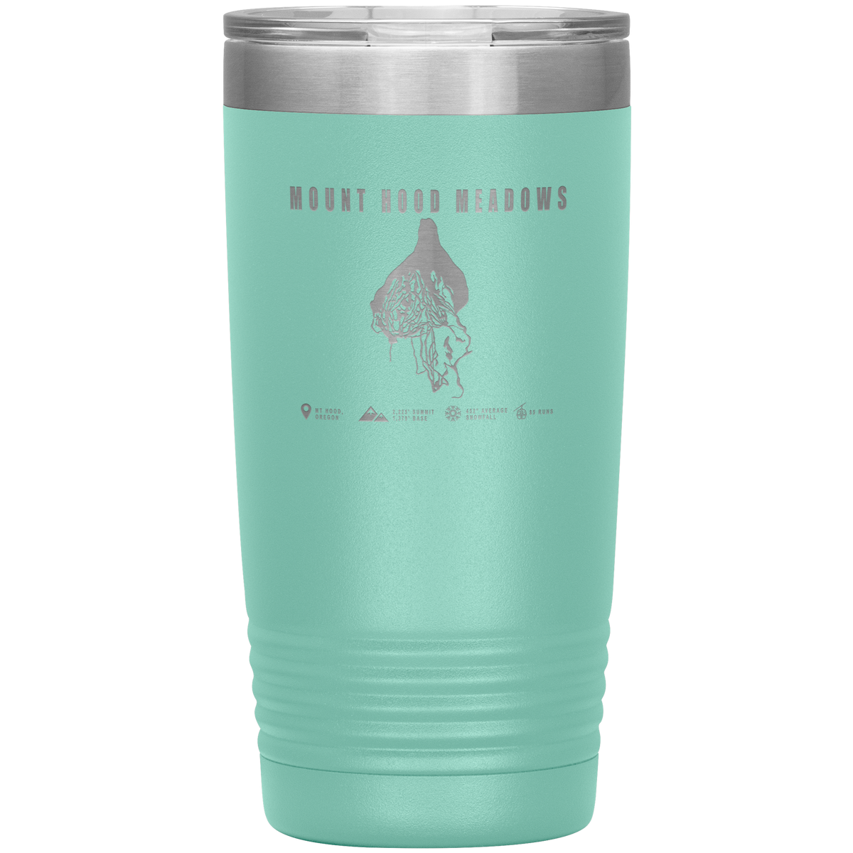 Mount Hood Meadows, Oregon Ski Trail Map 20oz Tumbler - Powderaddicts