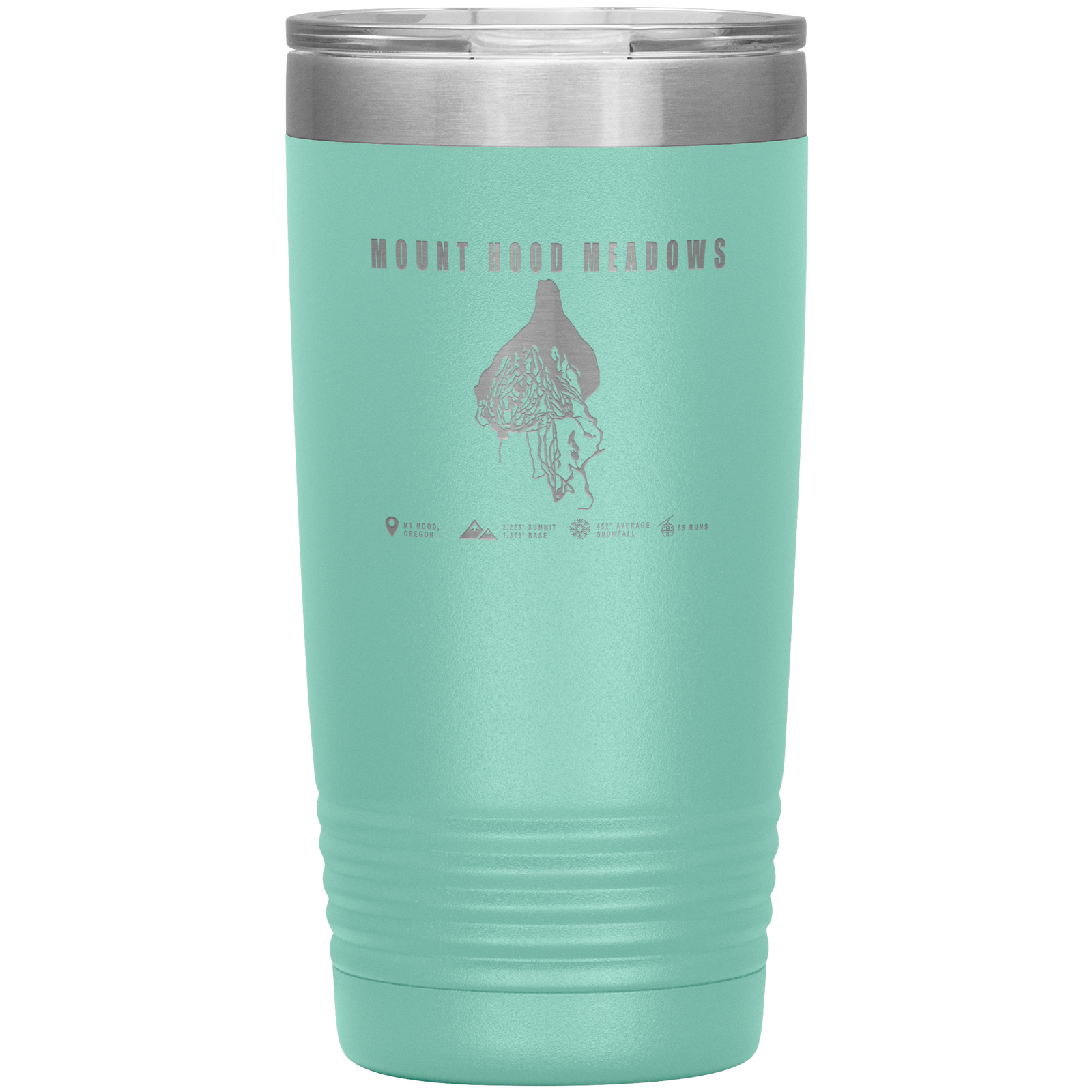 Mount Hood Meadows, Oregon Ski Trail Map 20oz Tumbler - Powderaddicts