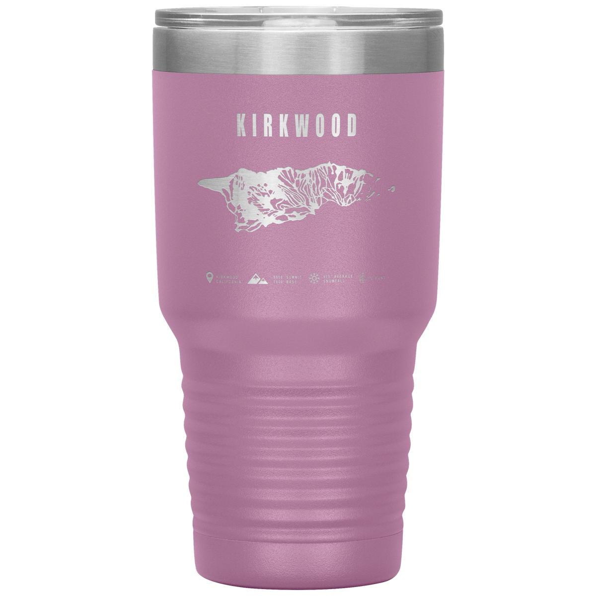 Kirkwood, California Ski Trail Map 30oz Tumbler - Powderaddicts