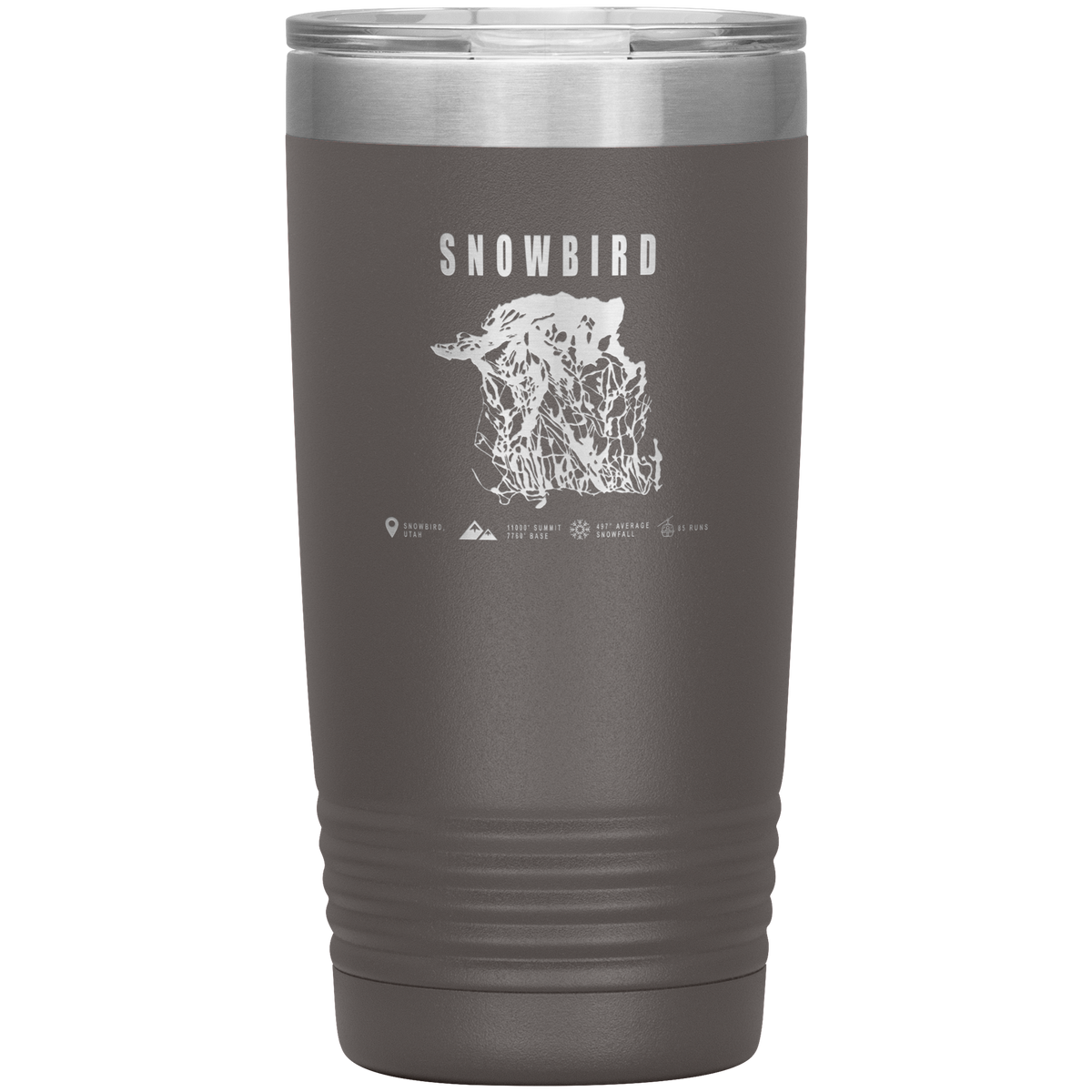 Snowbird,Utah Ski Trail Map 20oz Tumbler - Powderaddicts