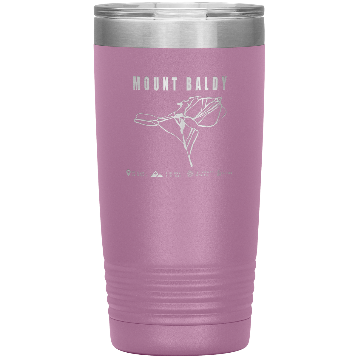 Mount Baldy, California Ski Trail Map 20oz Tumbler - Powderaddicts
