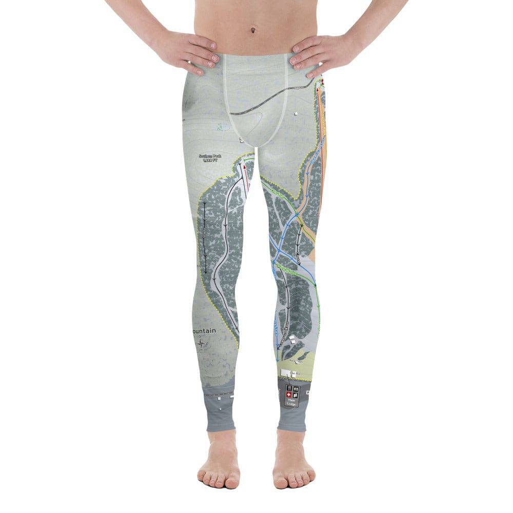 Labrador Mountain, New York Ski Trail Map Men's Base Layer Bottom - Powderaddicts
