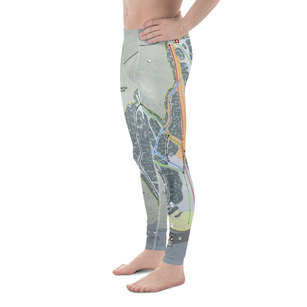 Labrador Mountain, New York Ski Trail Map Men's Base Layer Bottom - Powderaddicts