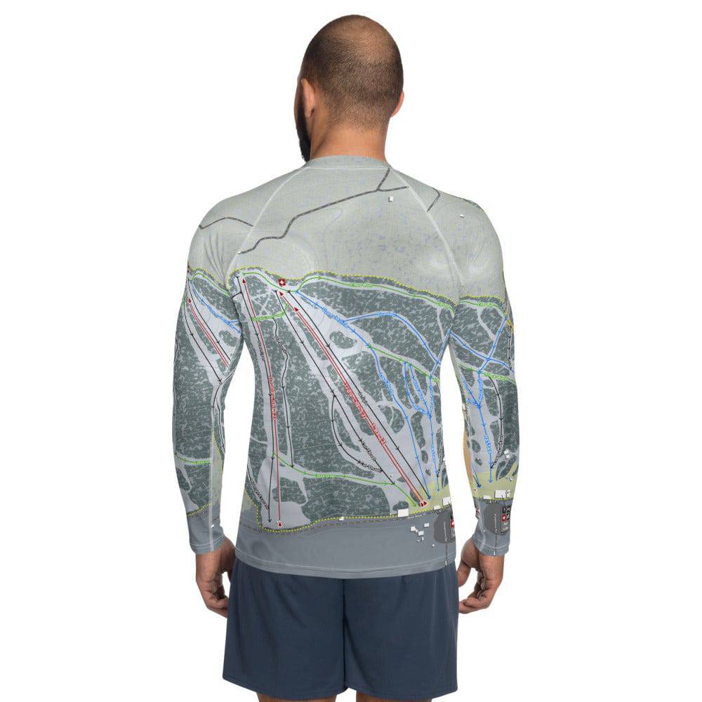Labrador Mountain, New York Ski Trail Map Men's Base Layer Top - Powderaddicts