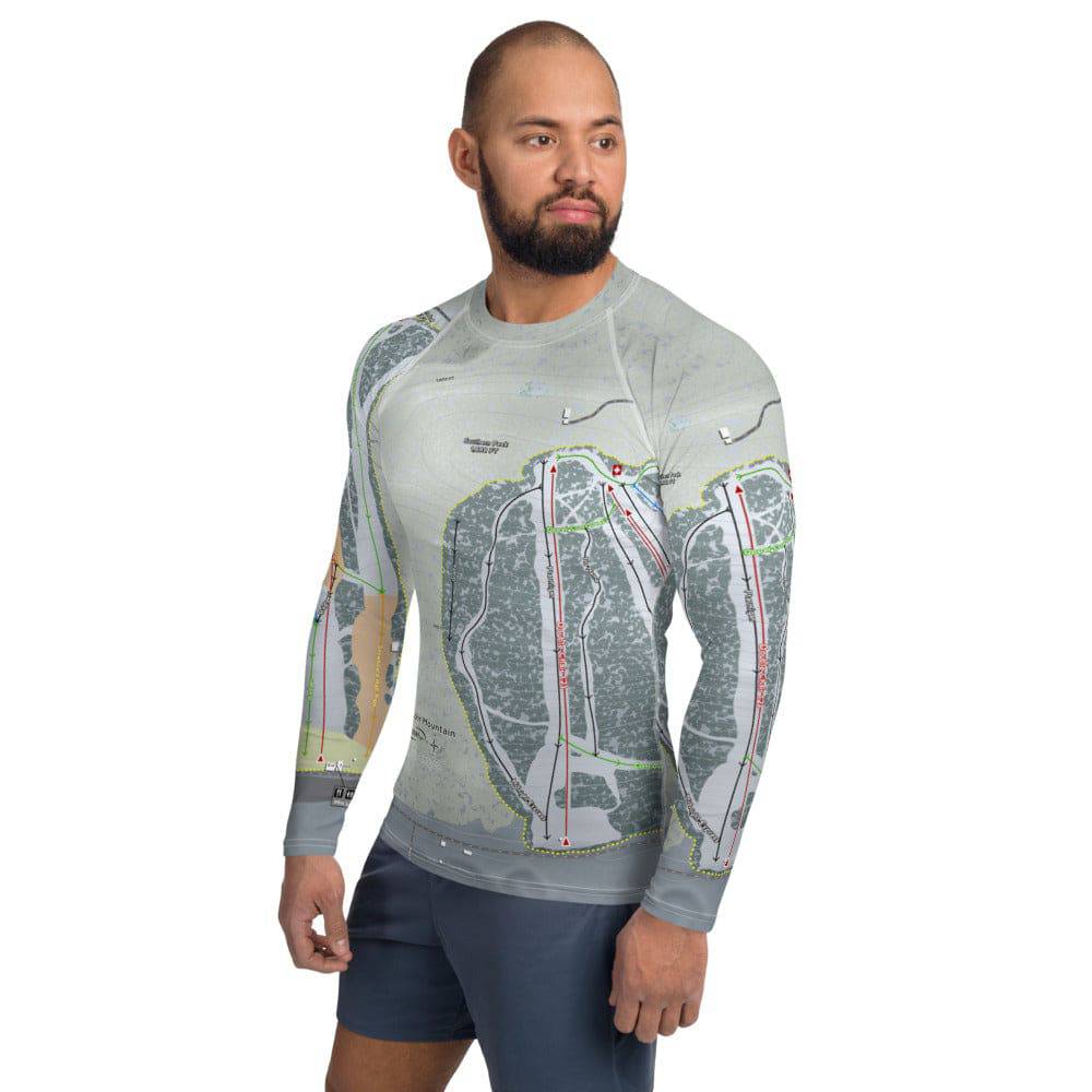 Labrador Mountain, New York Ski Trail Map Men's Base Layer Top - Powderaddicts