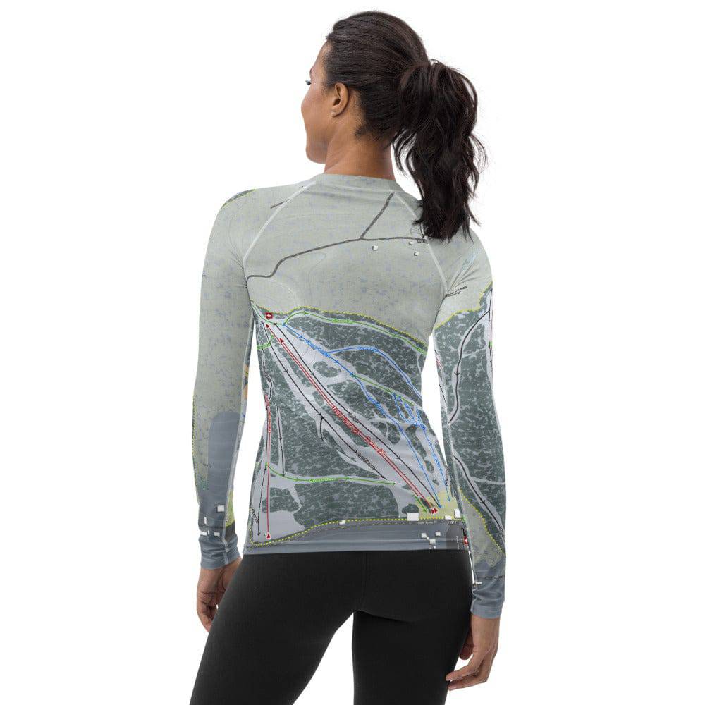 Labrador Mountain, New York Ski Trail Map Women's Base Layer Top - Powderaddicts